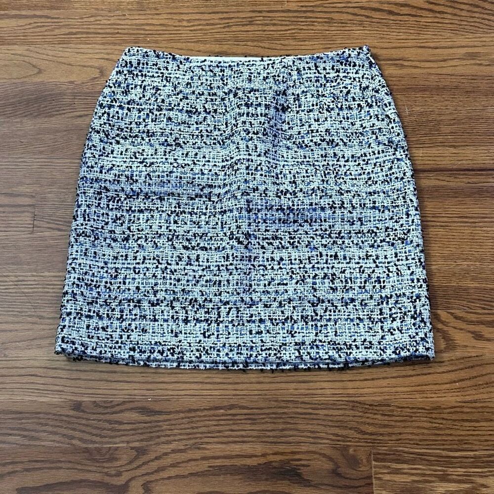 W by Worth Black and White Tweed Skirt